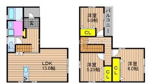 東花尻戸建Aの物件間取画像